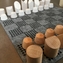 schaakbord vilt en hout